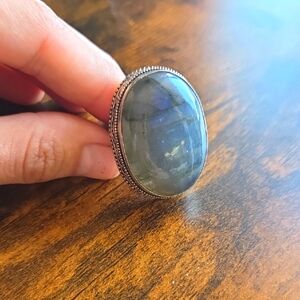 Silver Plate Labradorite Ring Size 8.5-9